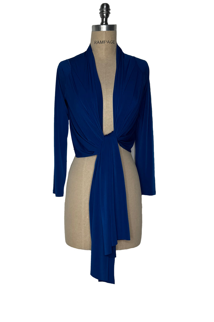 Single layer short jacket with front tie