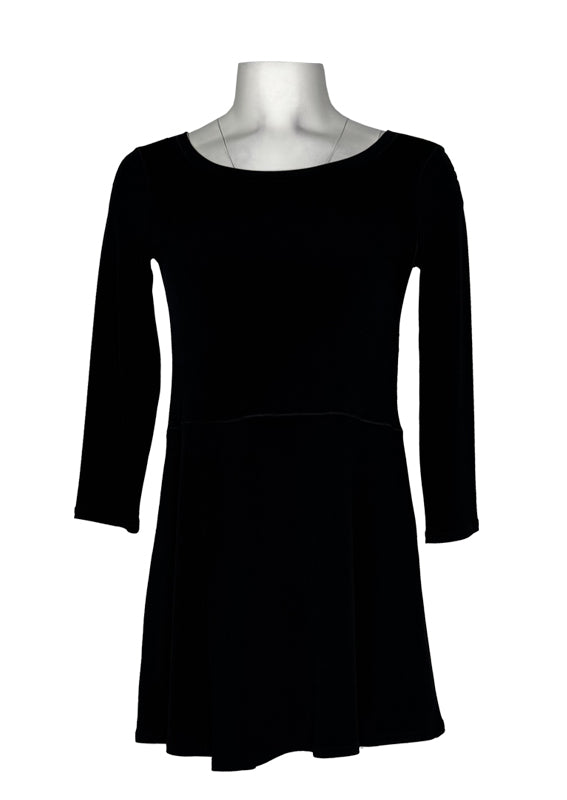 Wide neck 3/4 sleeve single layer tunic