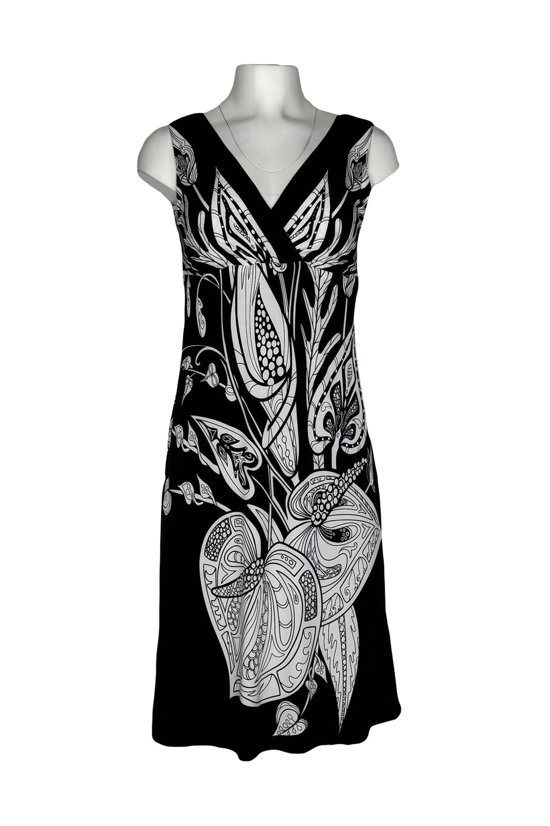 Sleeveless fr-bk surplice double layer dress