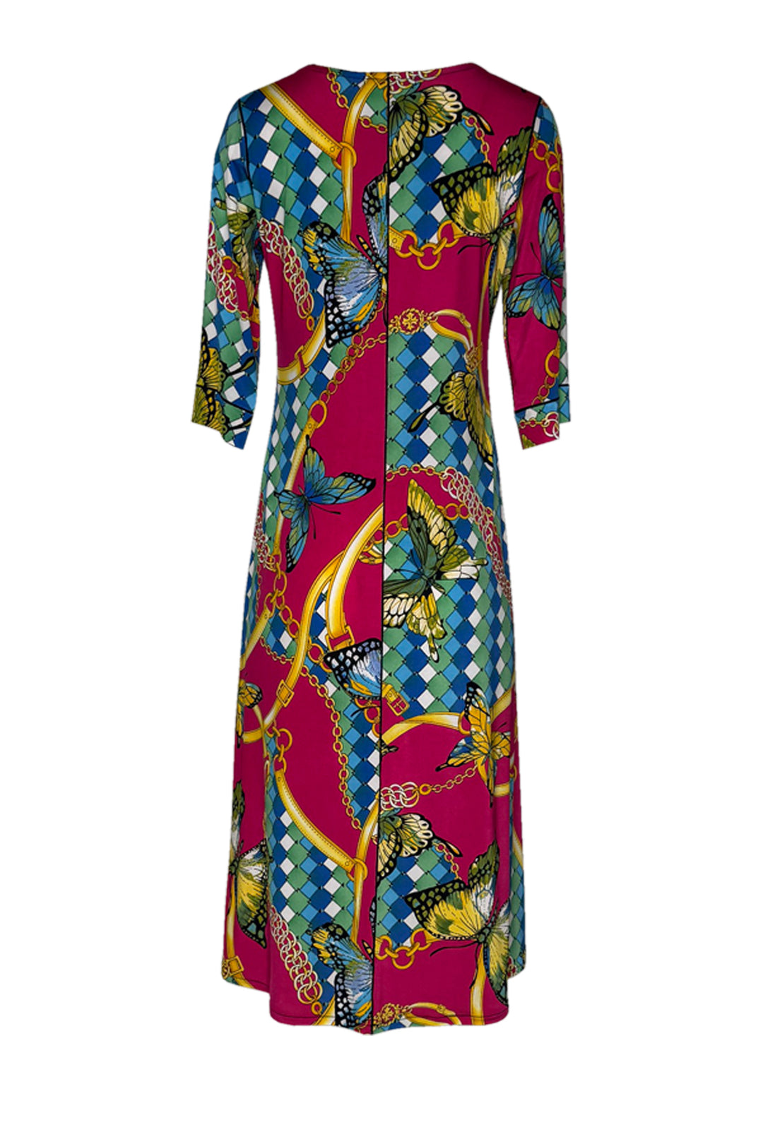 ELBOW SLEEVE POCKET MIDI DRESS