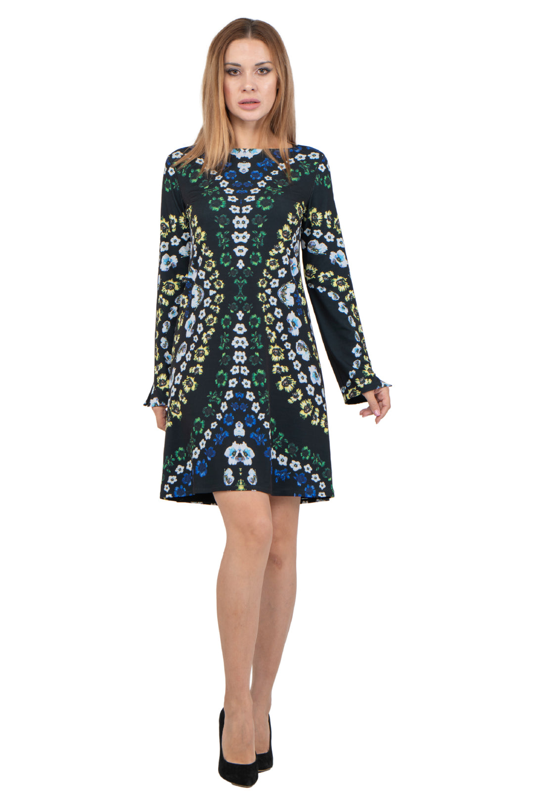 L/S Long A Line Wrap Dress