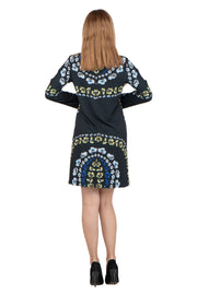 L/S Long A Line Wrap Dress