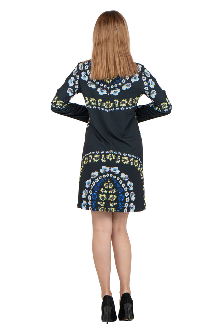 L/S Long A Line Wrap Dress