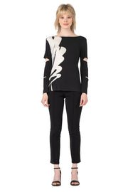 Part Split Sleeves Single Body Long Top