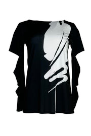 Part Split Sleeves Single Body Long Top