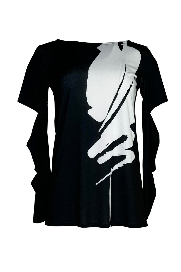 Part Split Sleeves Single Body Long Top