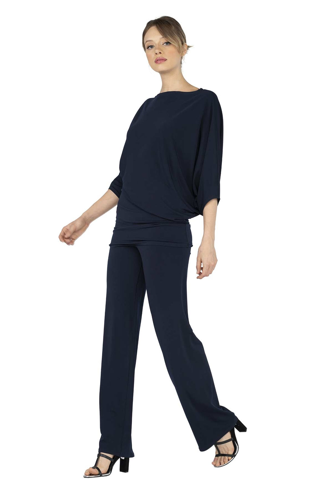 High Elastic Waist Straight Pants