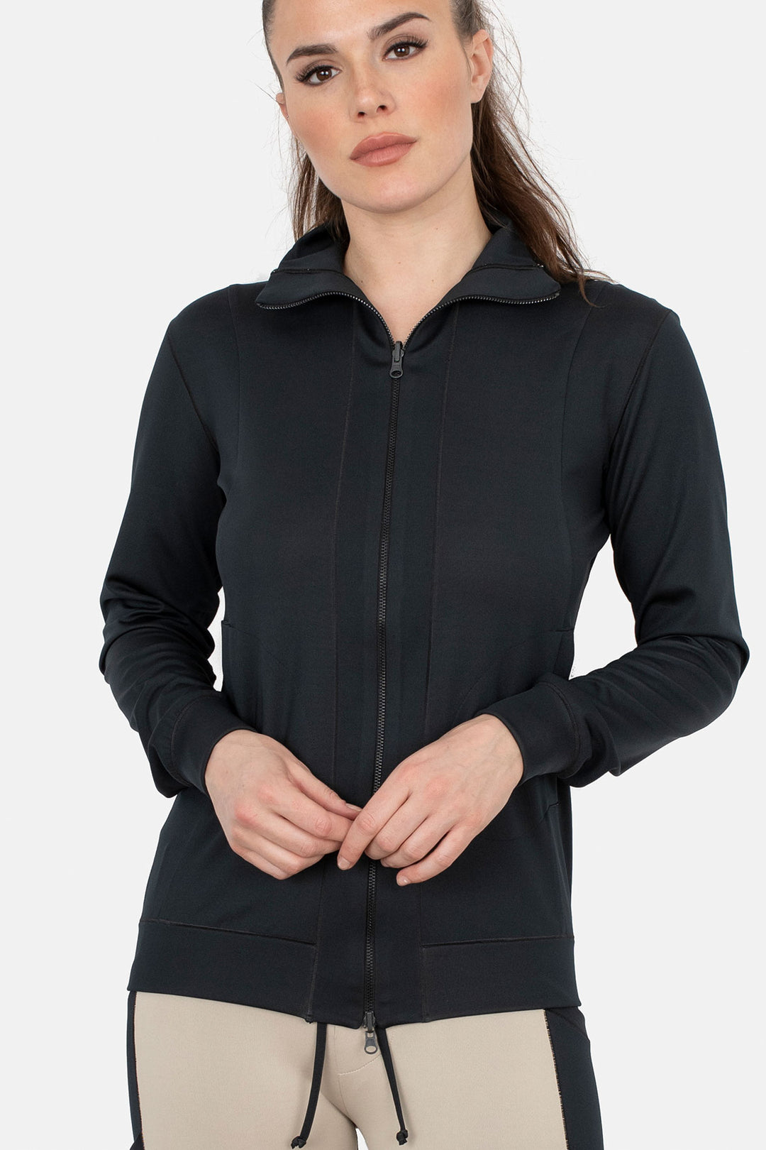 Mock Neck Zip Jacket
