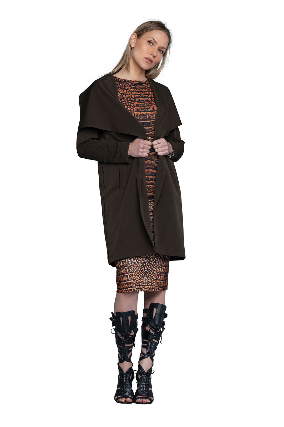 Wrap Collar Coat