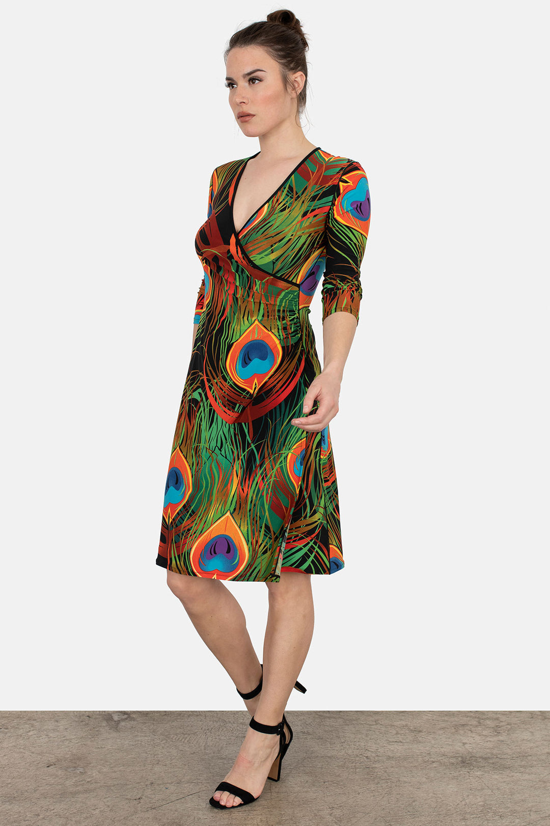 3/4 SLV Fold Over Dress