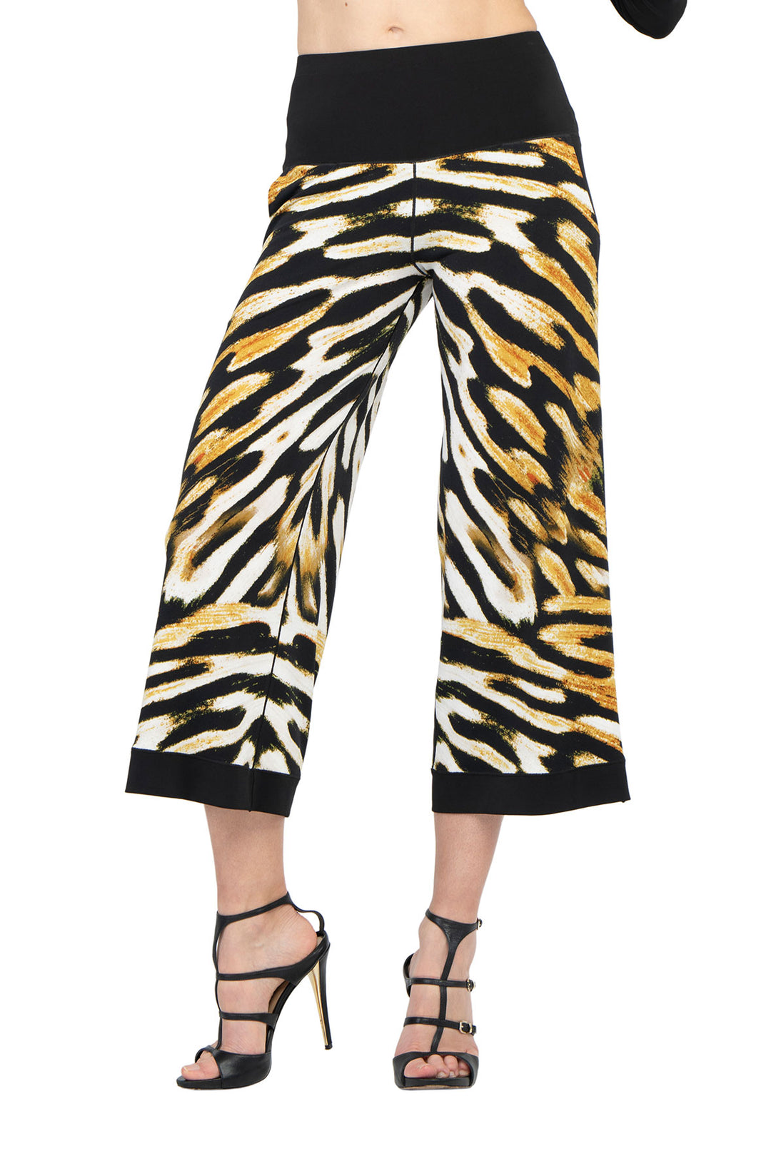 Side Seam Pocket Cropped Palazzo