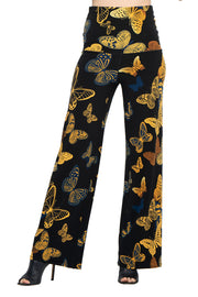 Extra High Elastic Waist Straight Pants