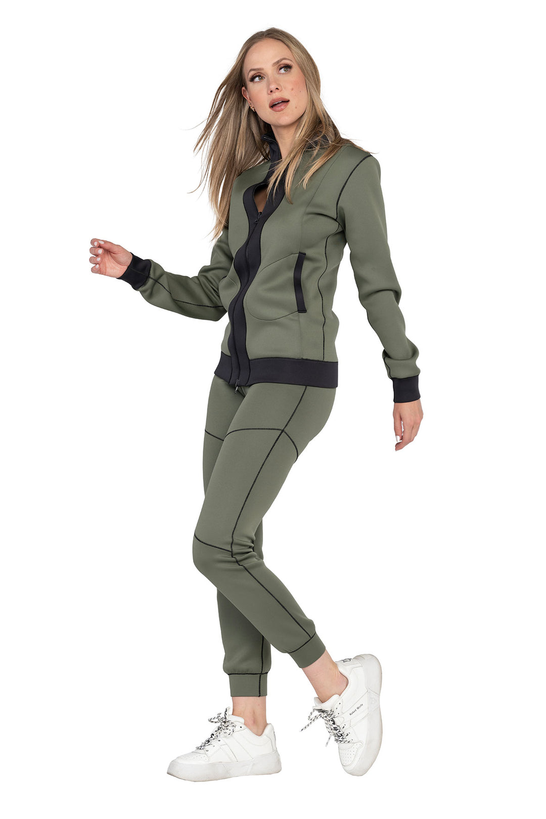 Color Block Cuff Pants