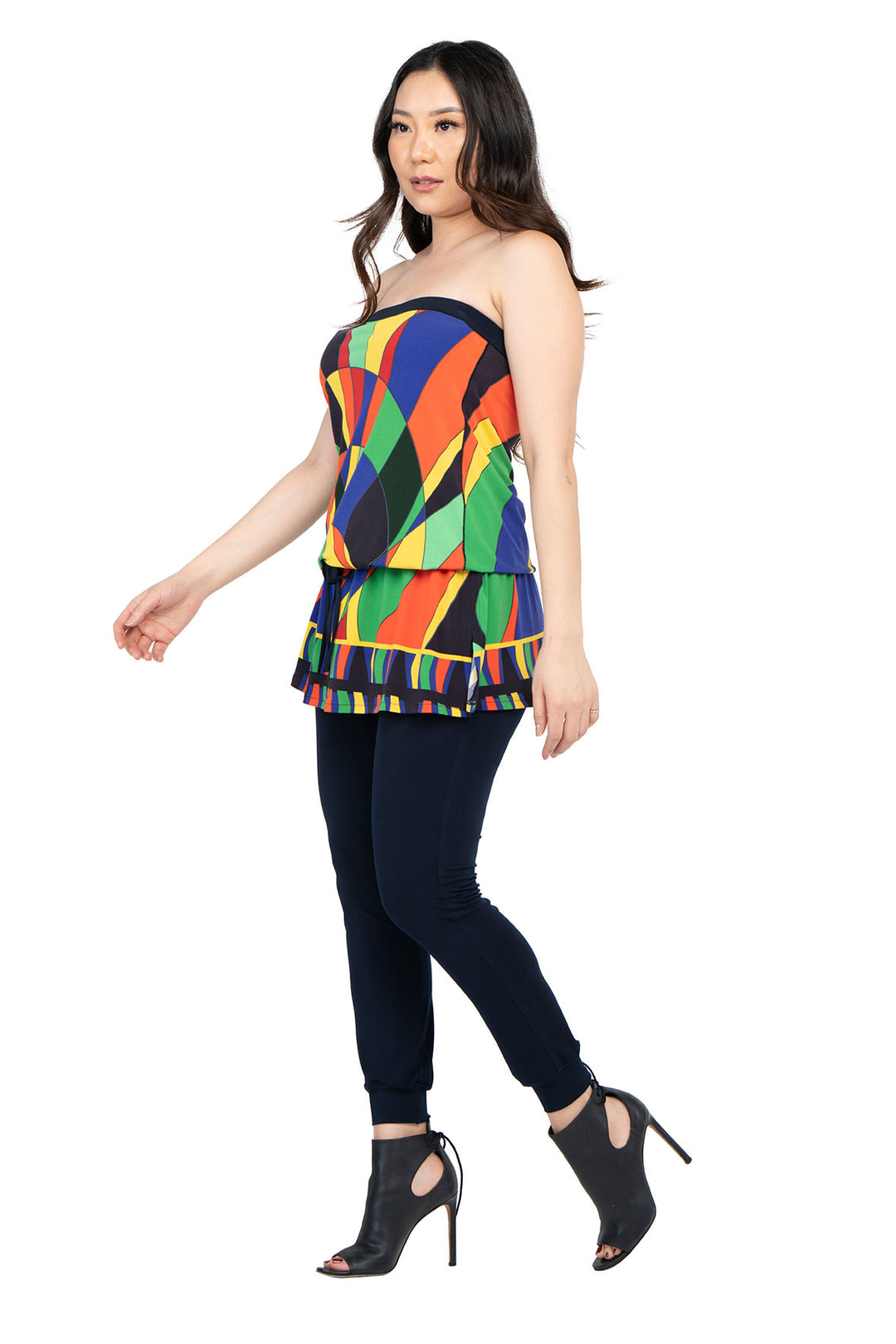 Strapless Gathered Waist Mini Dress / Tunic