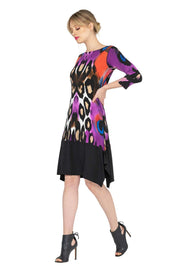 3/4 SLV Flutter Bottom Longer Dress