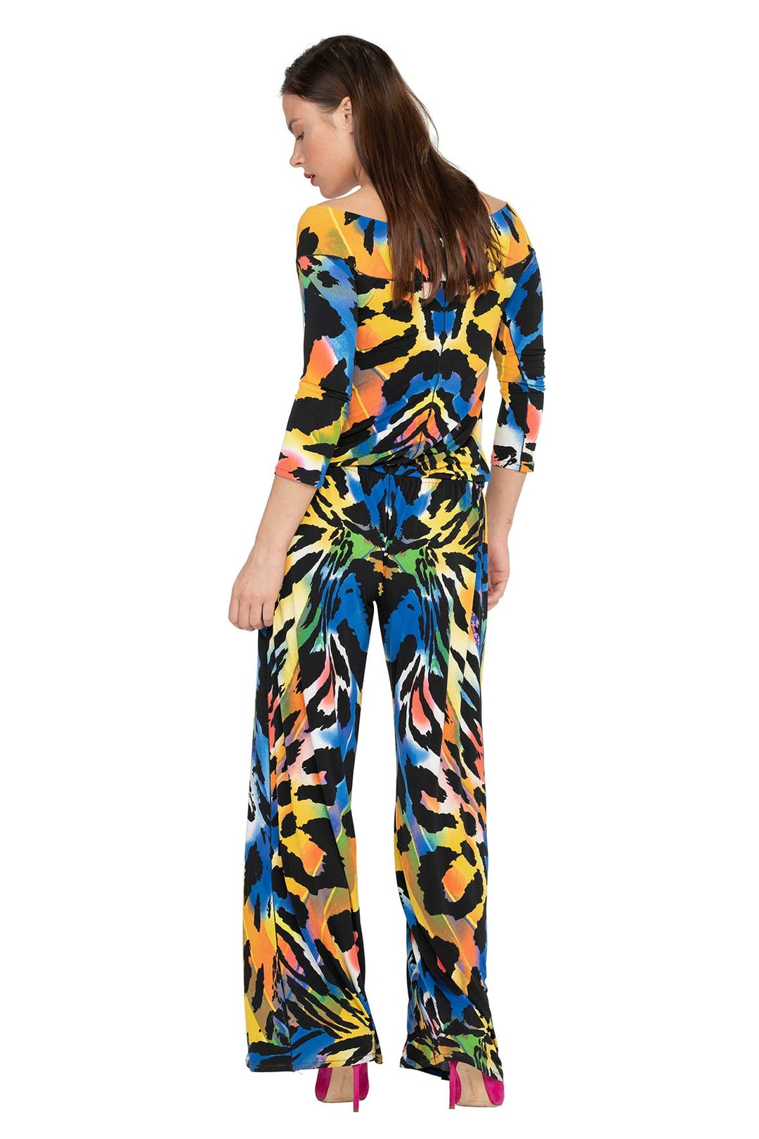 3/4 Sleeve Off Shoulder Jumpsuit