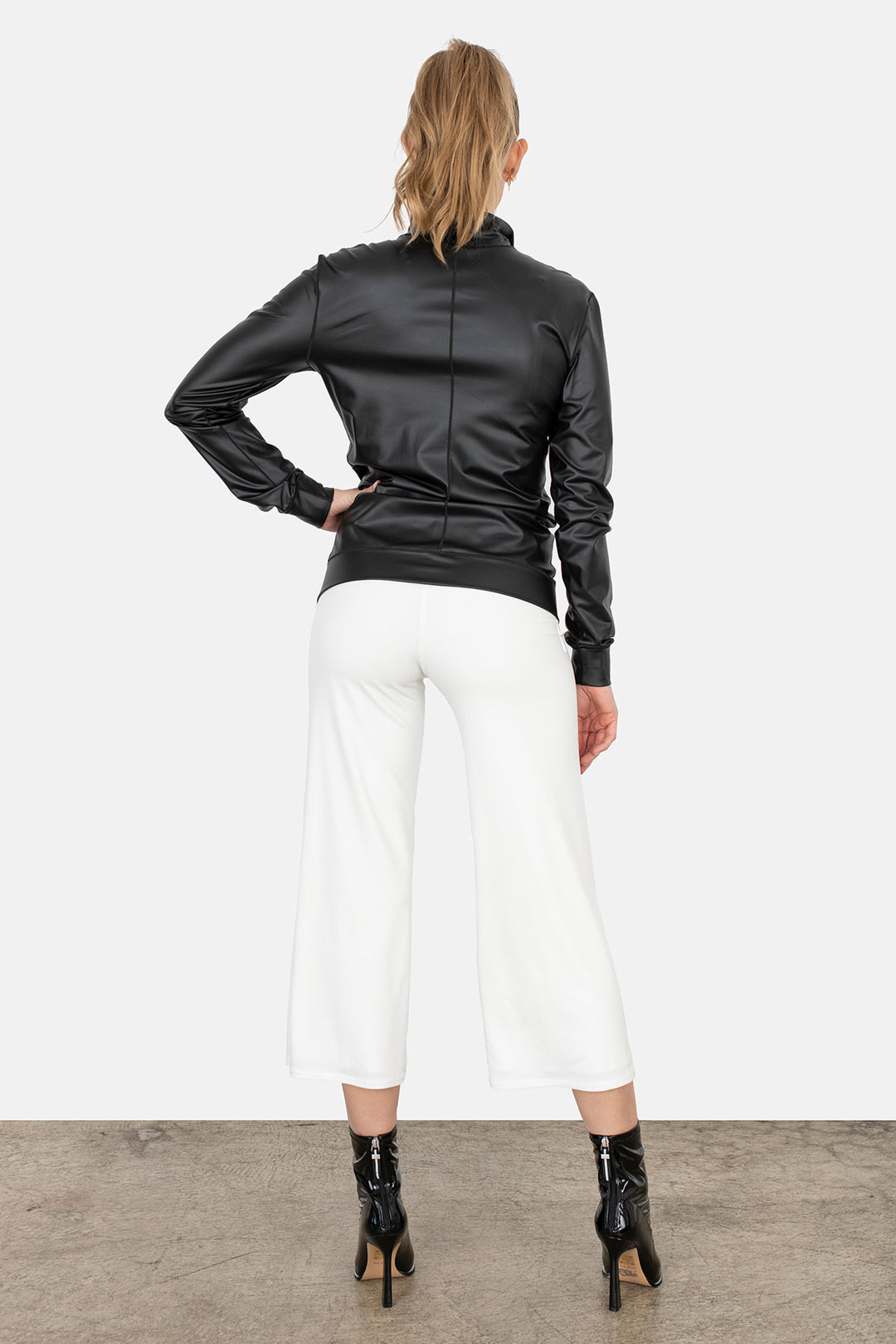 Mock Neck Zip Fully Lined Jacket