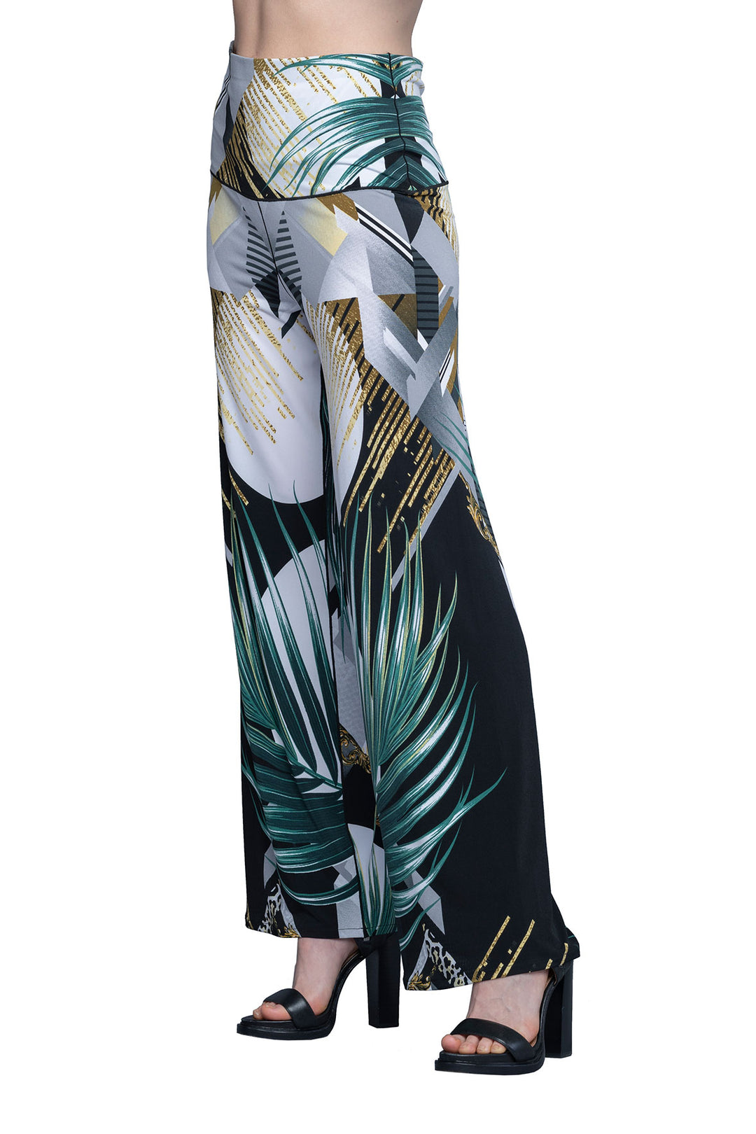 High Elastic Waist Straight Pants