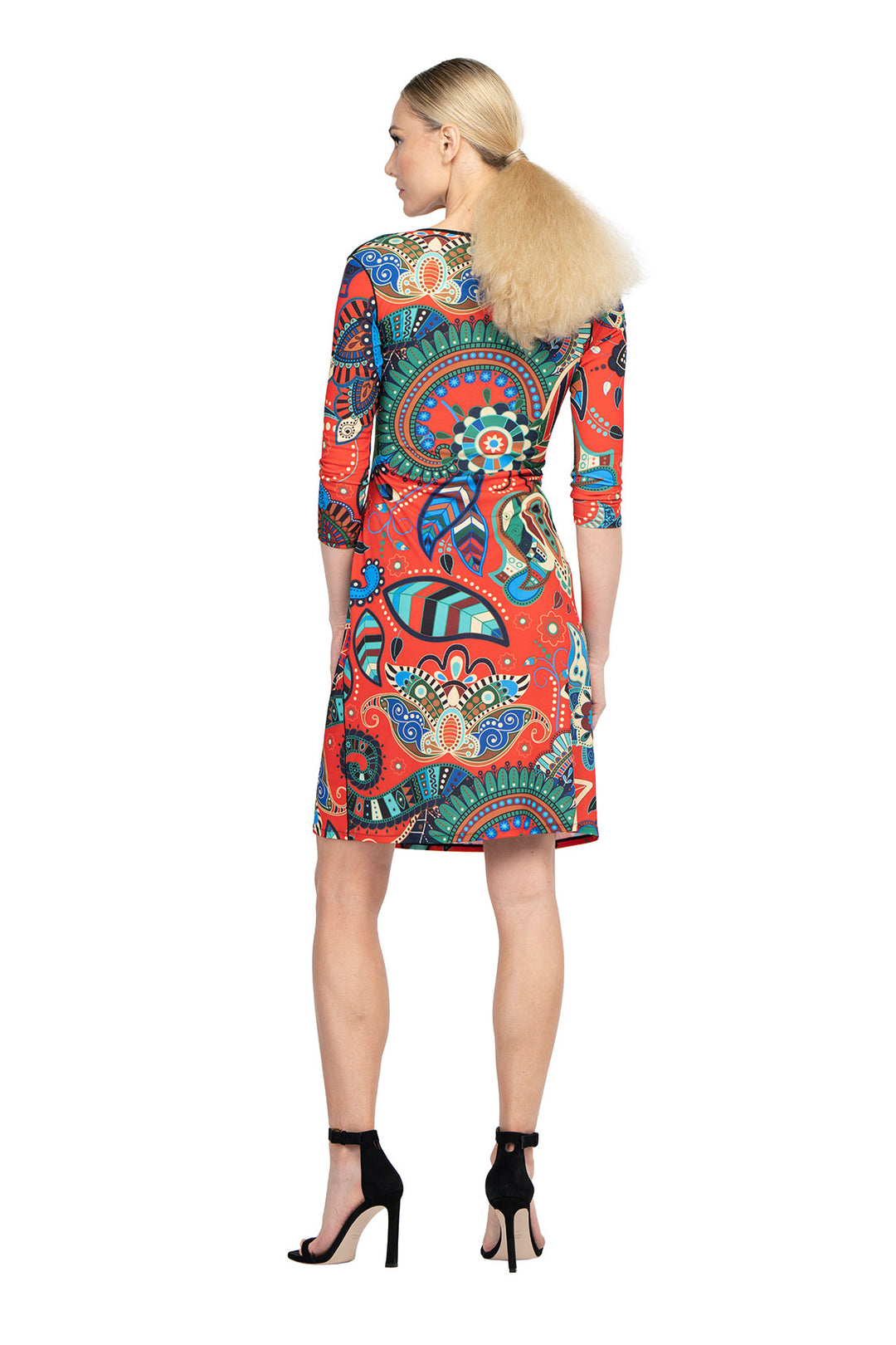 3/4 SLV Fold Over Dress