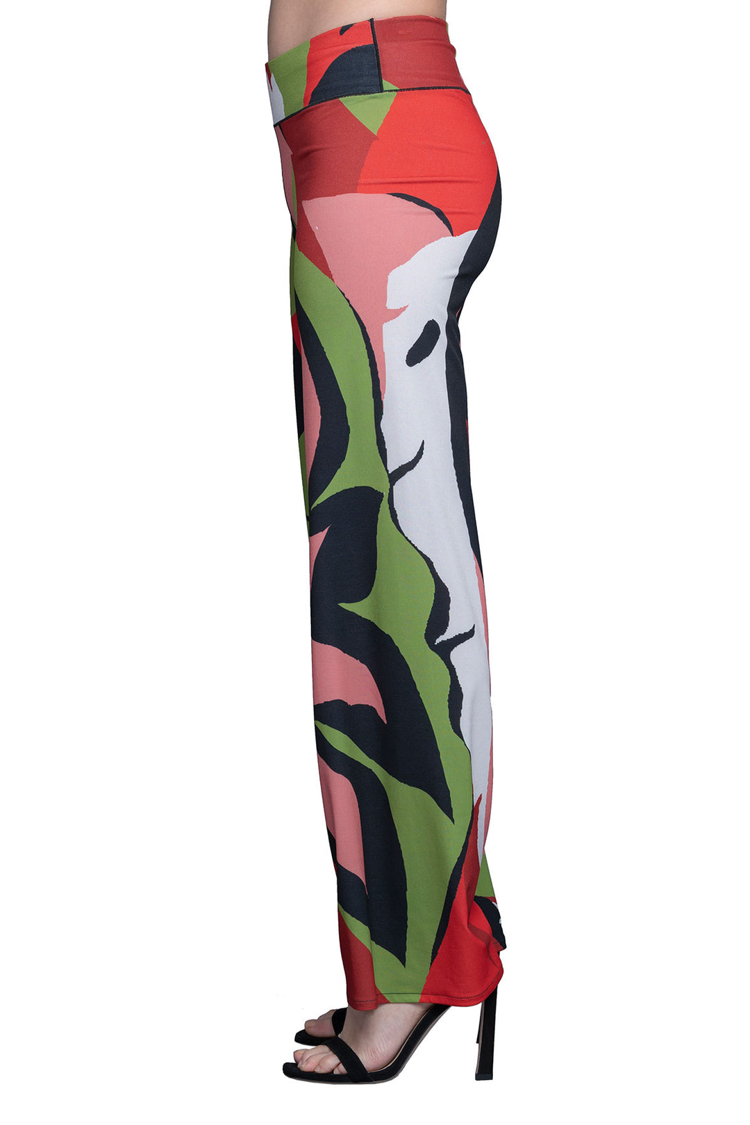 3.5" Yoke Straight High Elastic Waist Long Pant