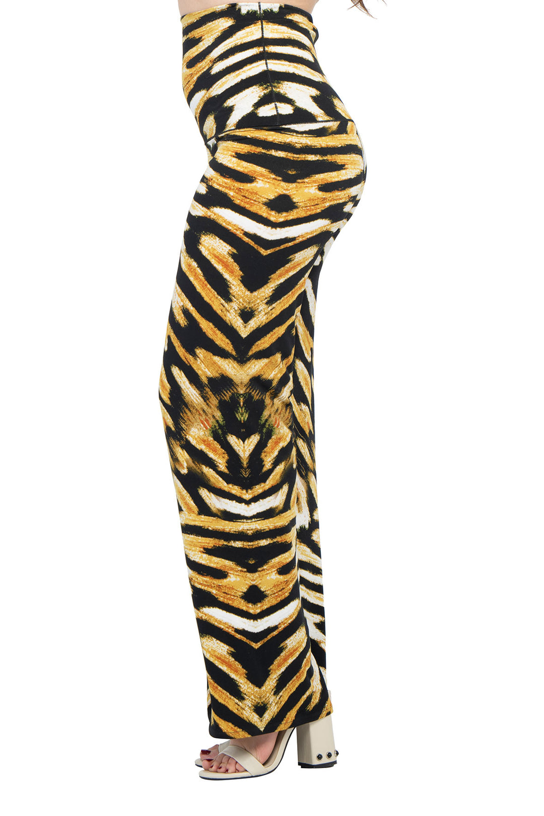 High Elastic Waist Straight Pants