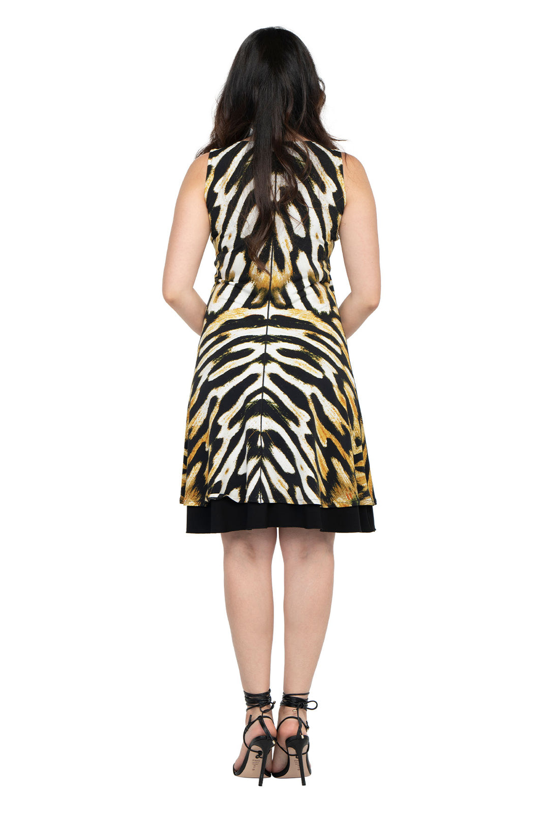 S/L V Neck 4 Panel Turnover Dress