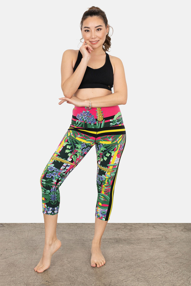 High Waist DBL Layered Cropped Yoga Pants