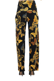 Extra High Elastic Waist Straight Pants