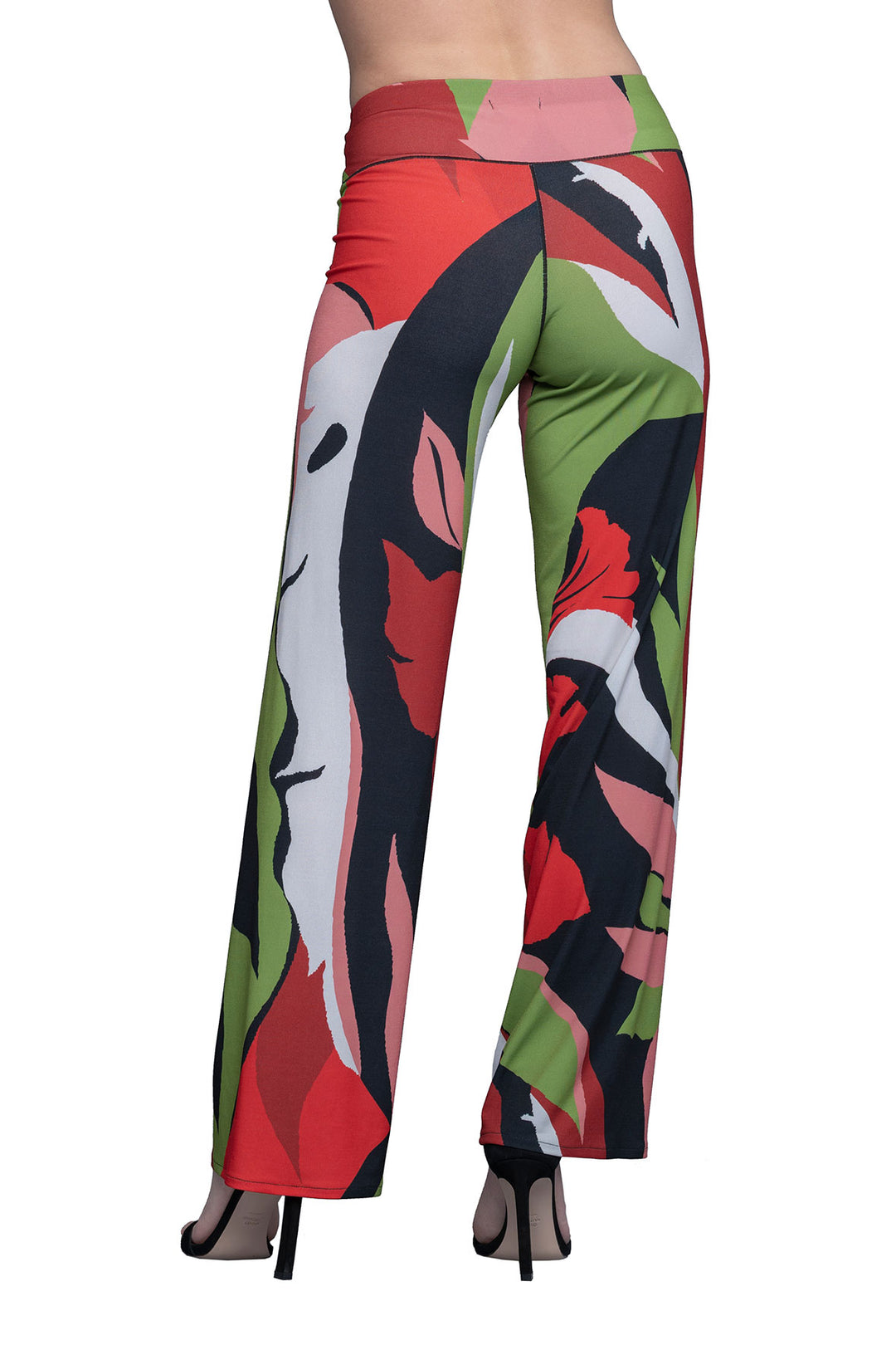 3.5" Yoke Straight High Elastic Waist Long Pant