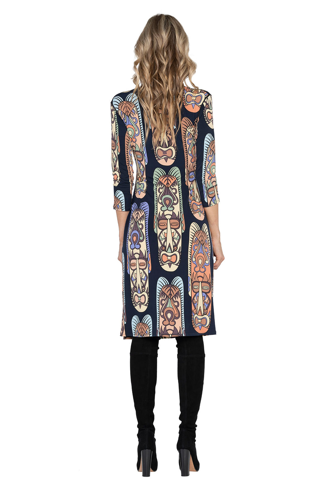 3/4 SLV Fold Over Dress