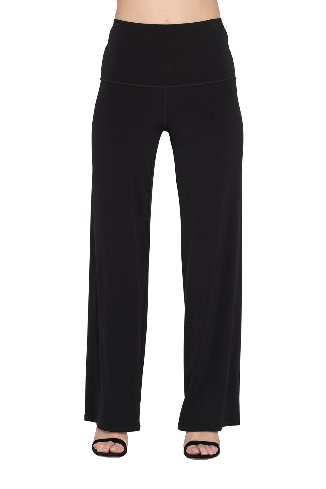 High Elastic Waist Straight Pants