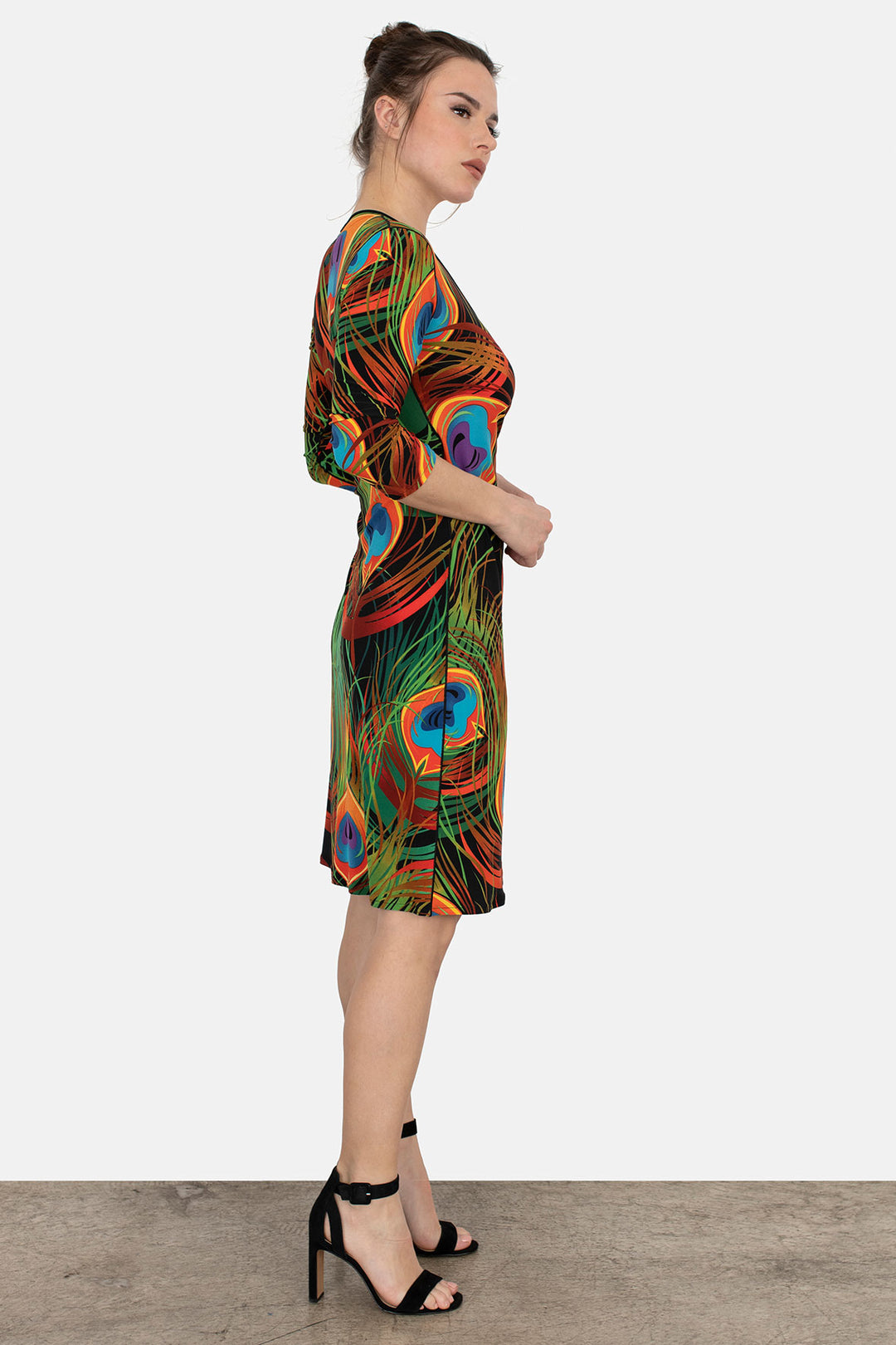 3/4 SLV Fold Over Dress