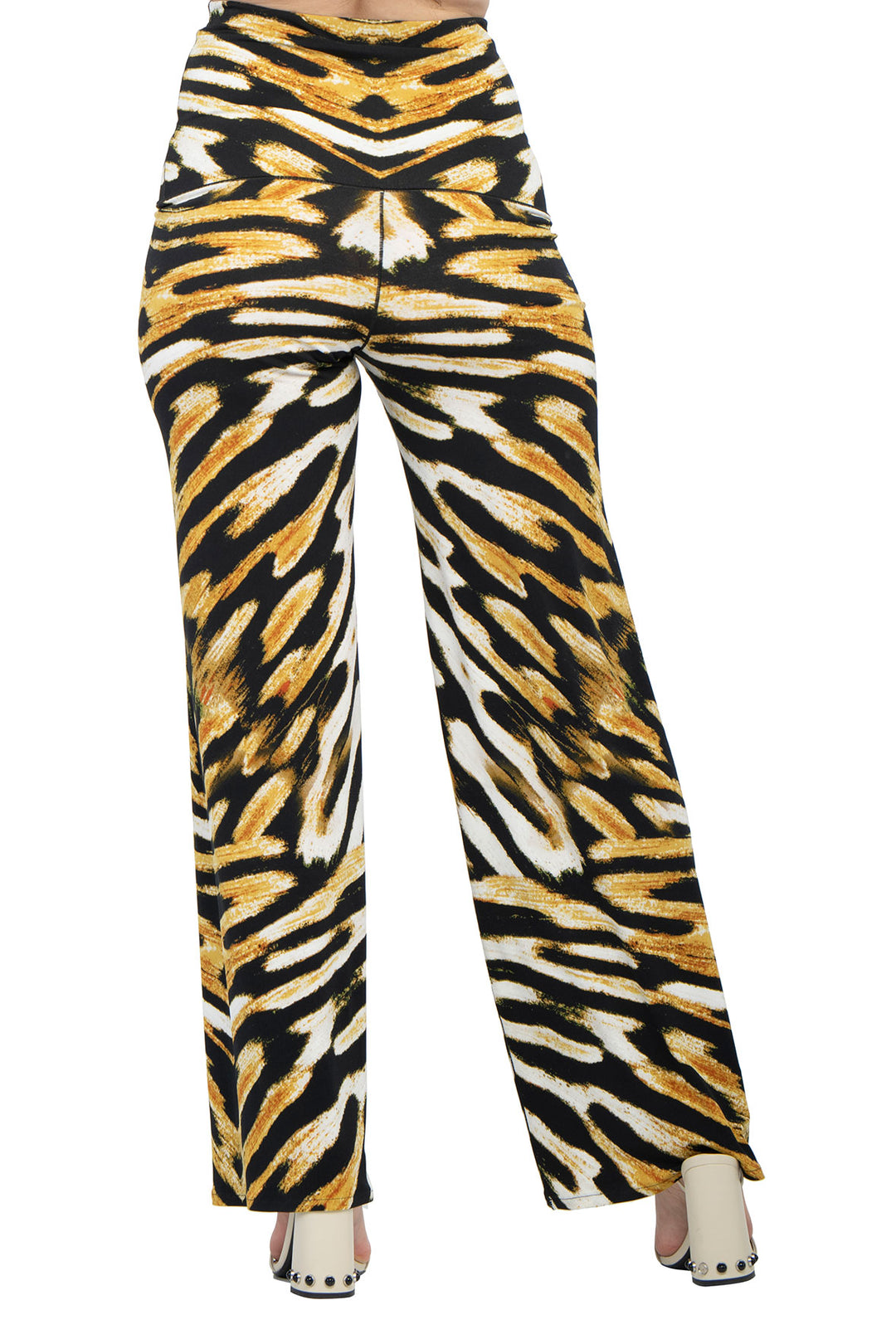 High Elastic Waist Straight Pants