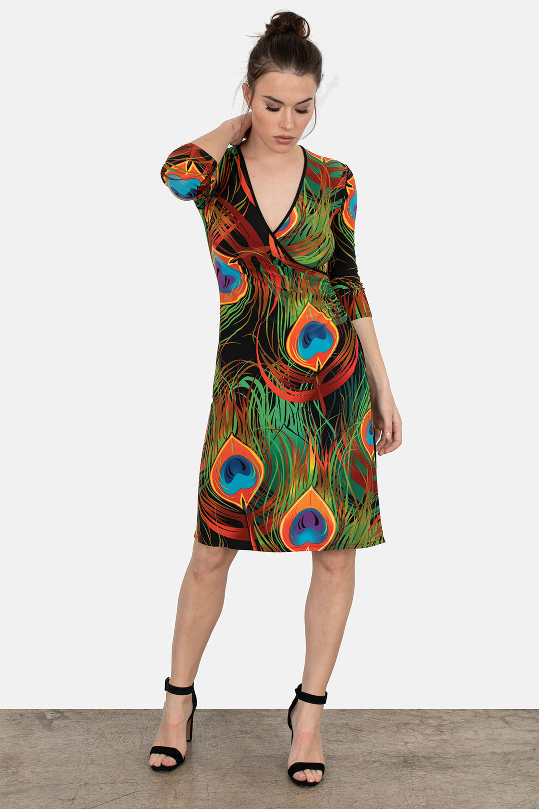 3/4 SLV Fold Over Dress