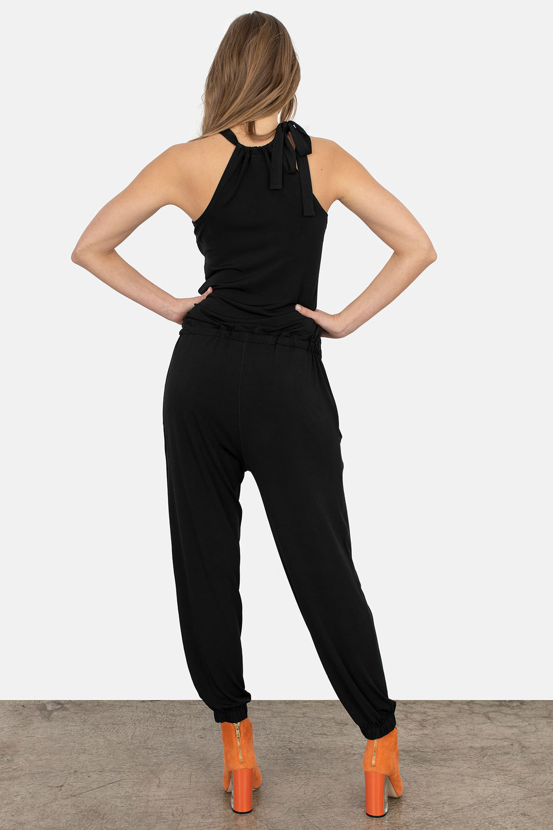 Neck Tie Jumpsuit
