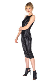 Leatherette Tank Dress