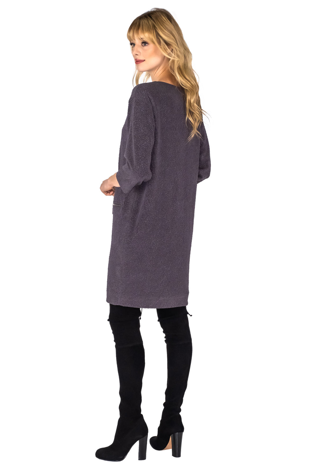 Pocket Zip Wedge Dress