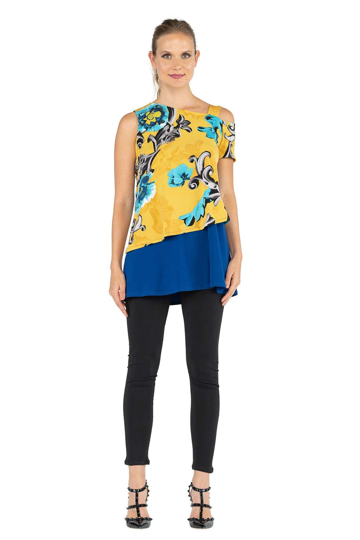 Assymetric Neckline Layered Tunic