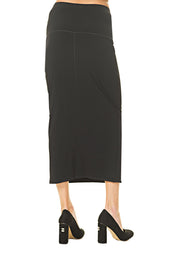 Calf Length Double WB Straight Skirt