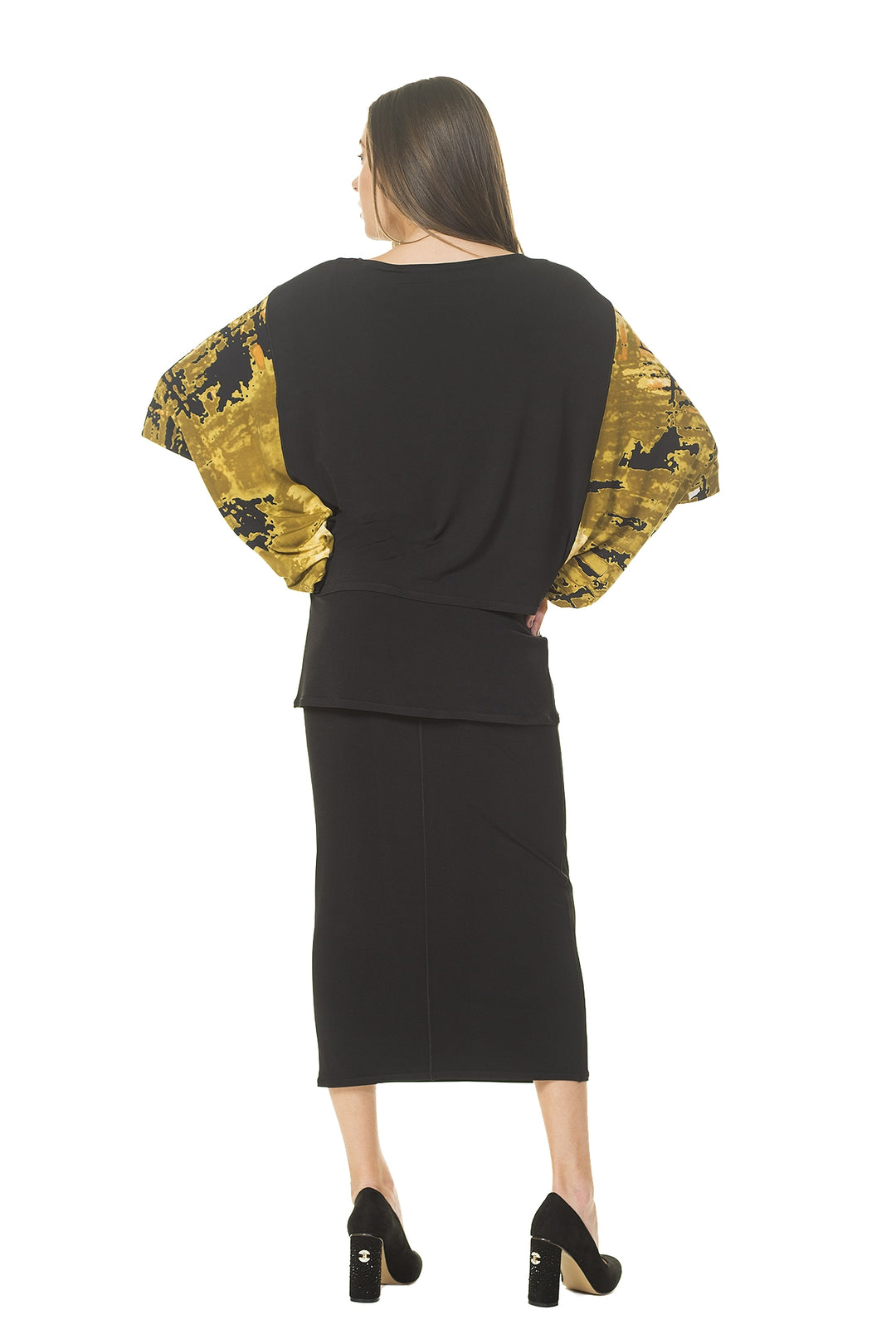 Calf Length Double WB Straight Skirt