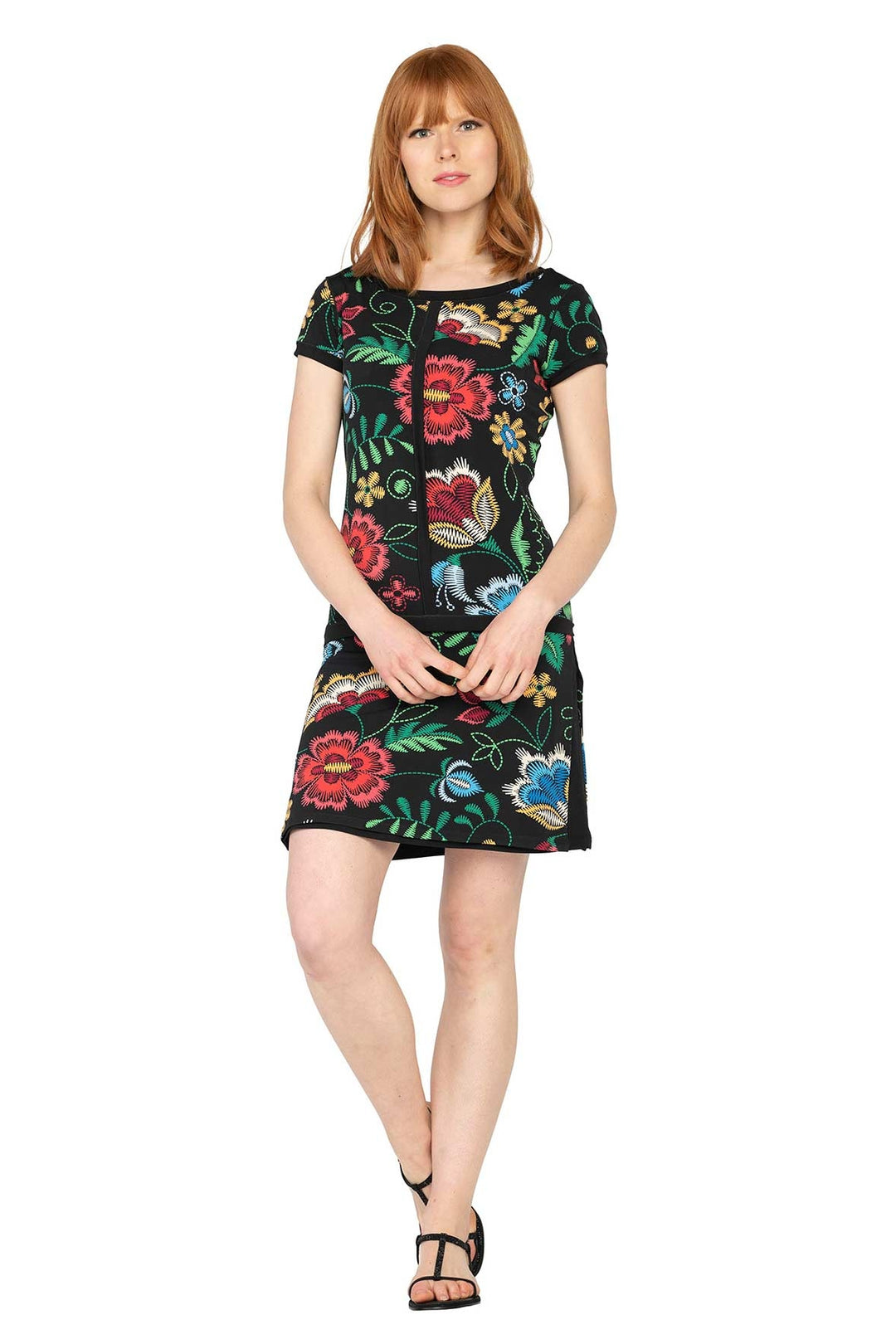 Cap SL Overskirt Banded Dress