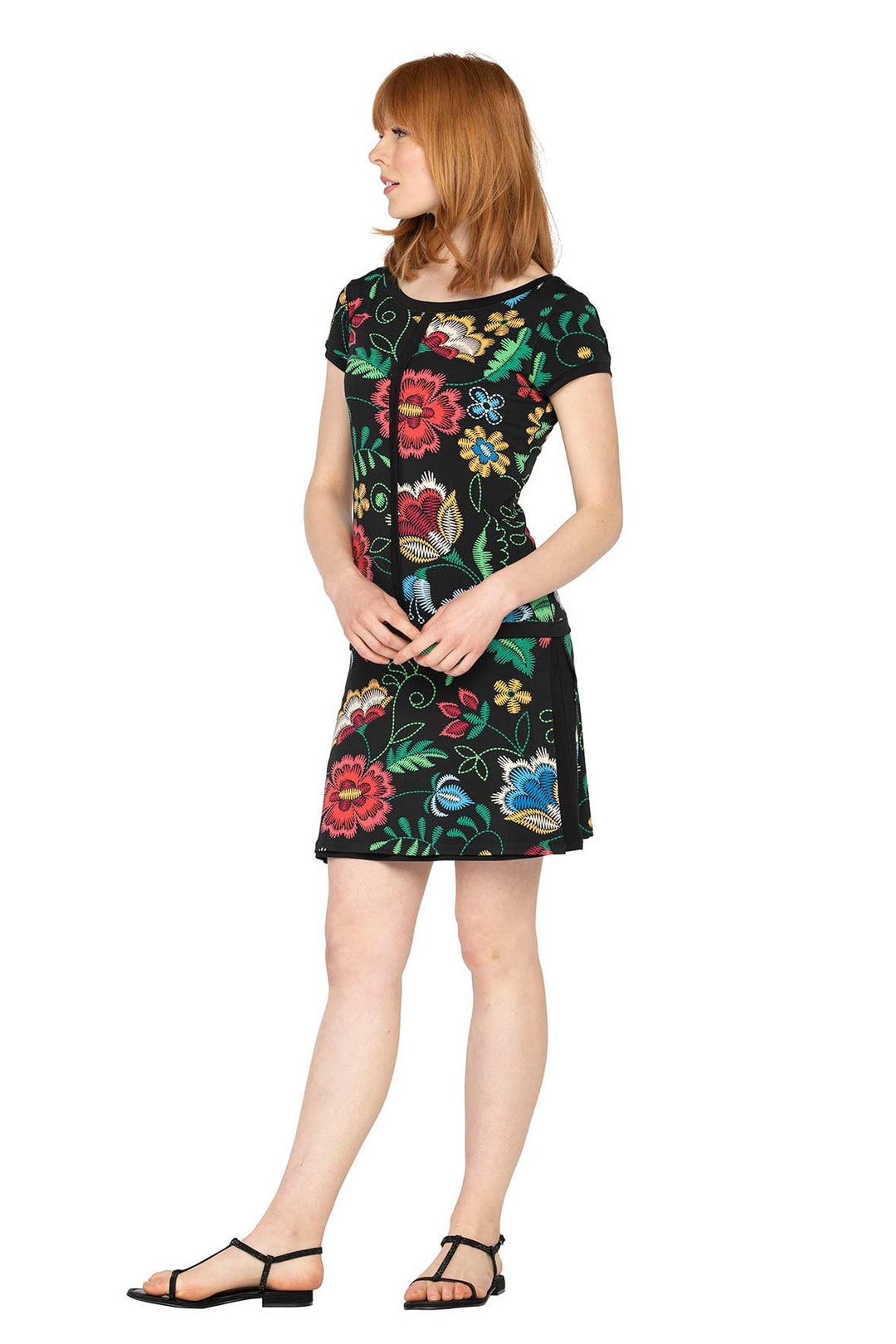 Cap SL Overskirt Banded Dress