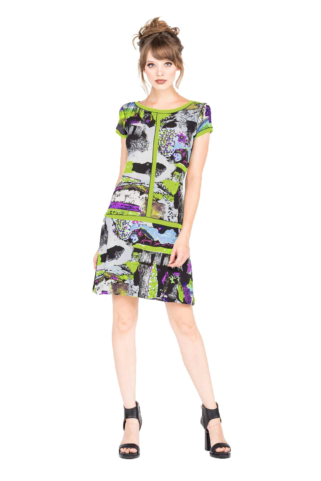 Cap SL Overskirt Banded Dress