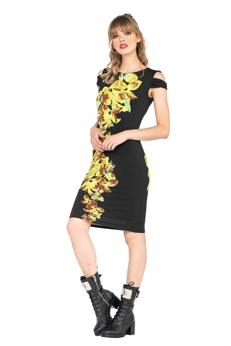 Turn Twist Slv Band Dress
