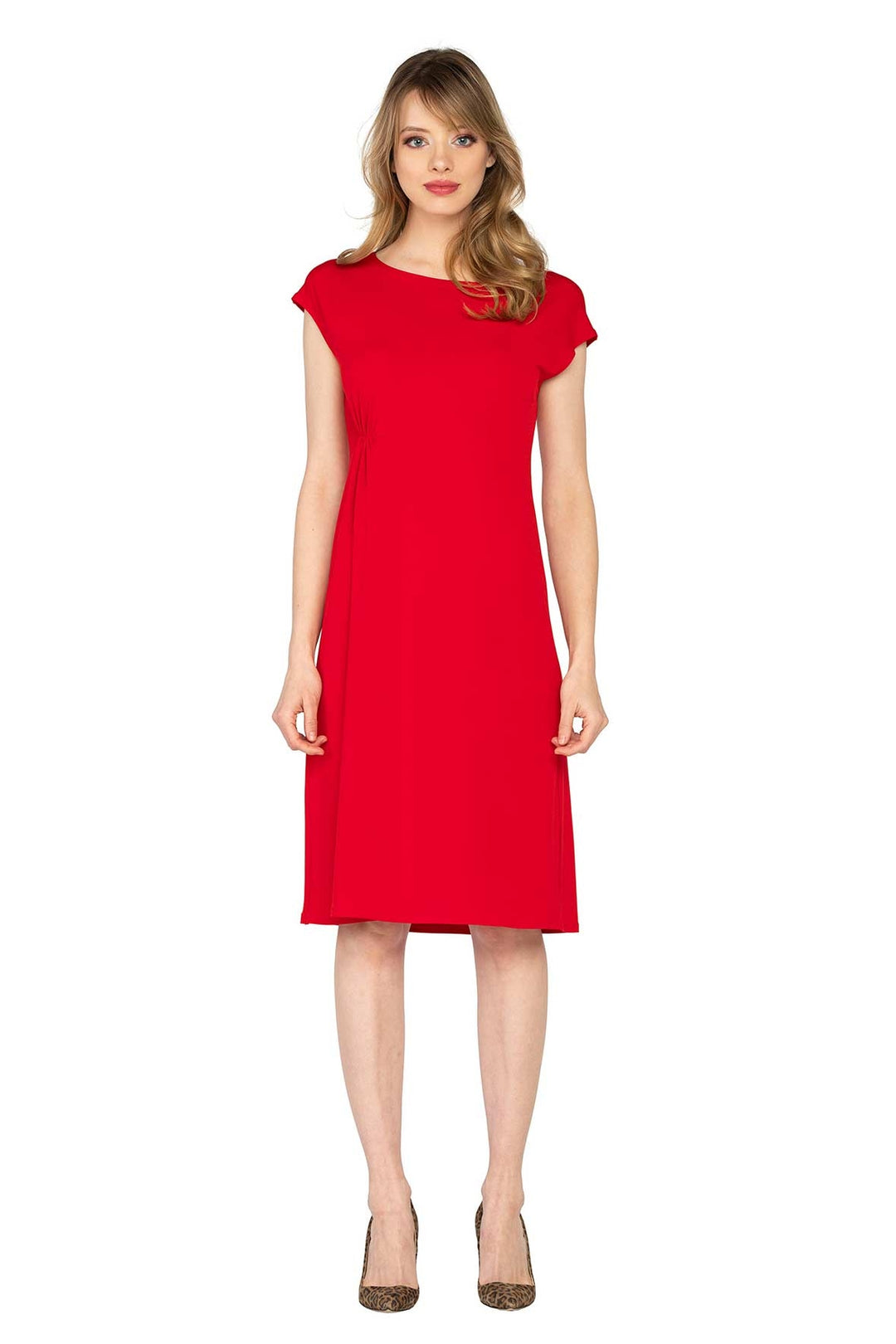 Cap Sleeve Below Knee Sleep Dress