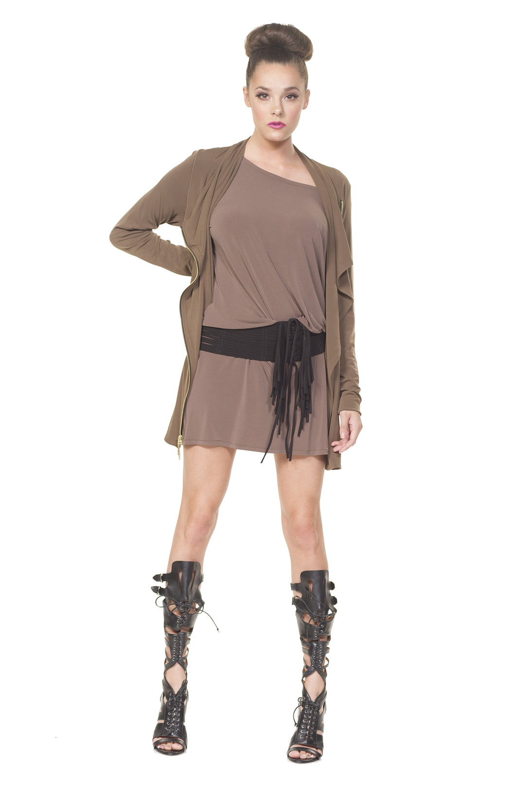 DBL Layered Flounced Zip Jacket