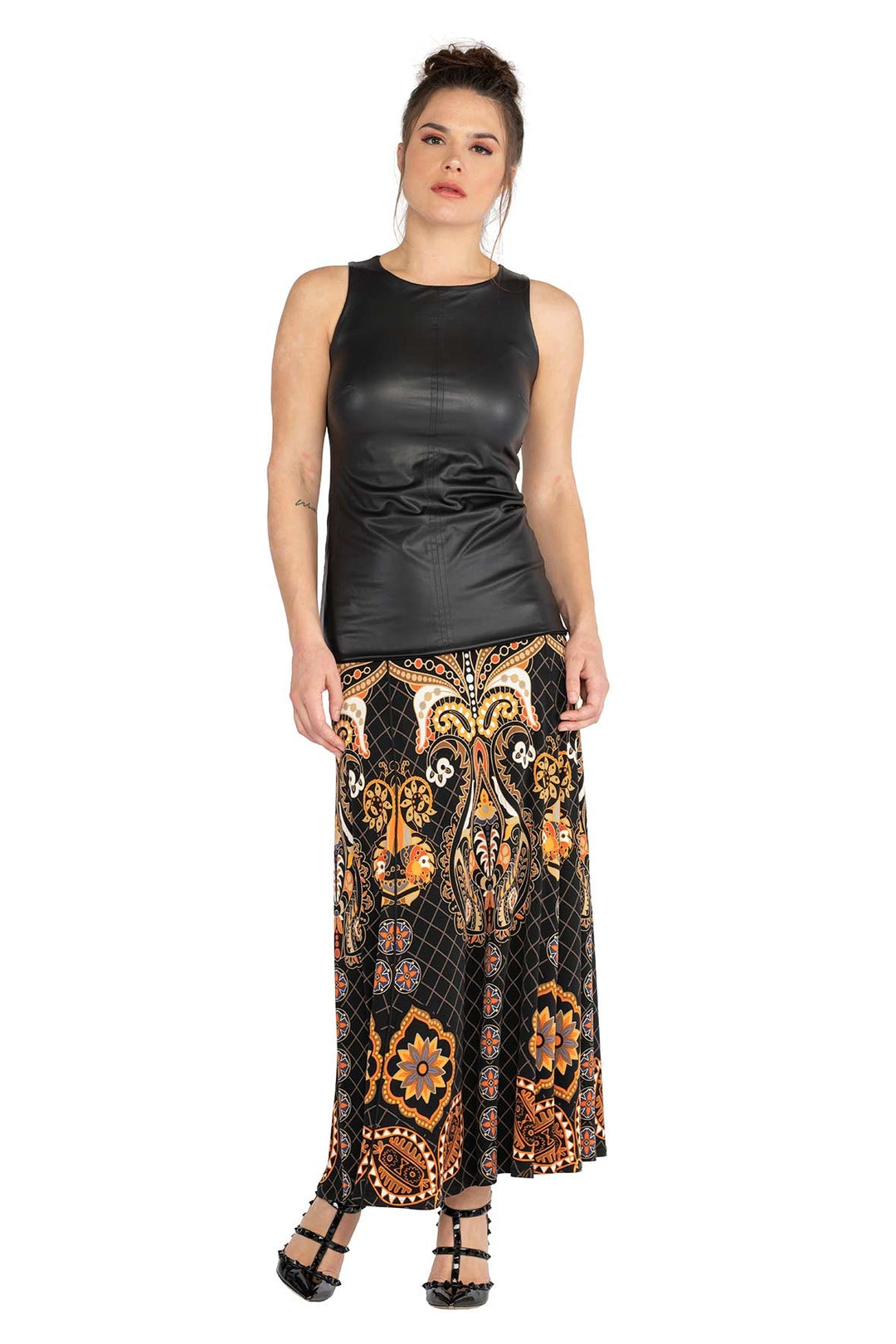Double WB Side Panel Long Skirt