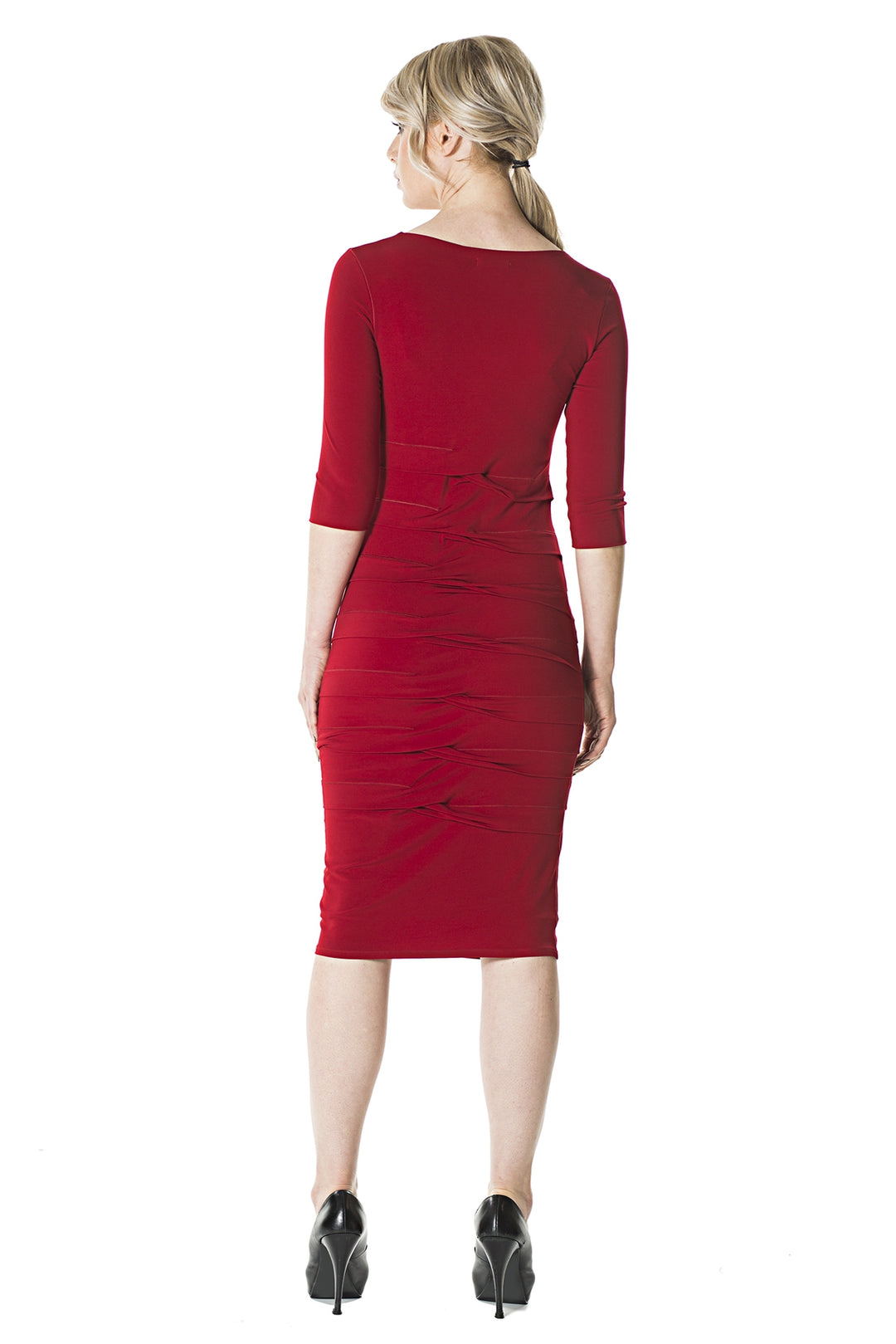 Elbow SL Reverse Pleat Dress