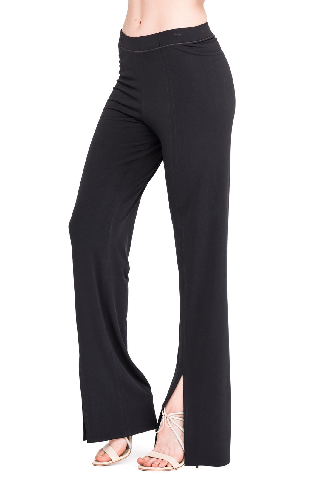 Front Slit DBL Layered Long Pants