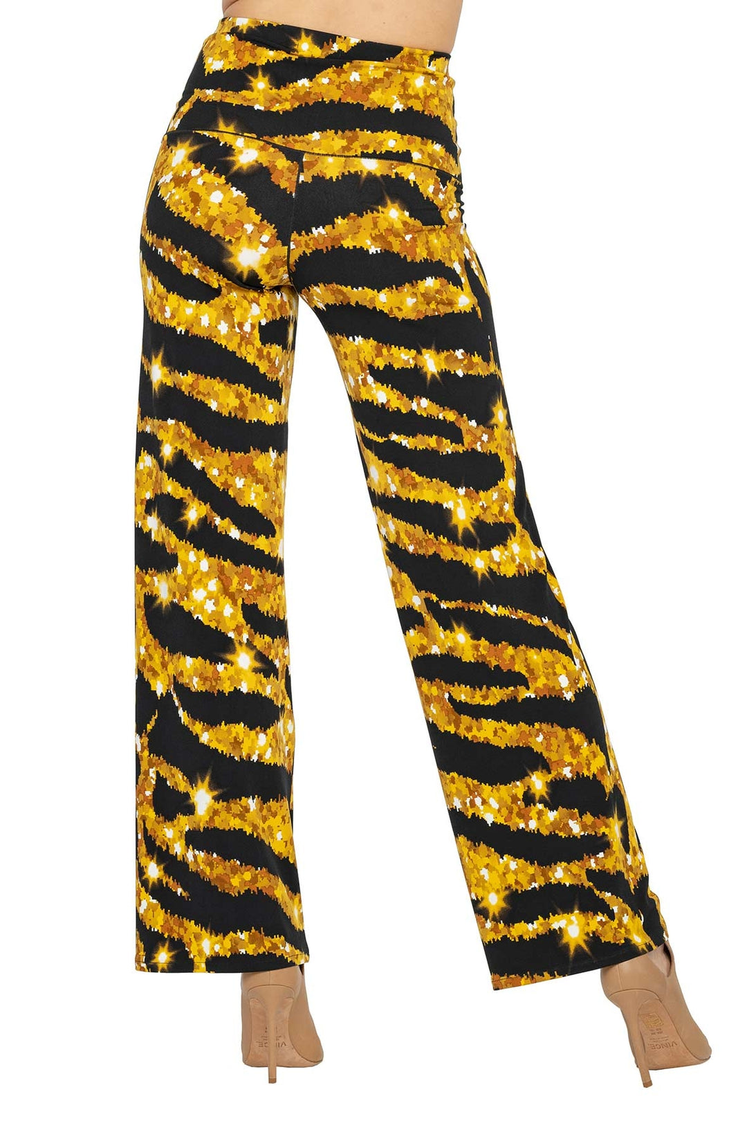 High Elastic Waist Straight Pants